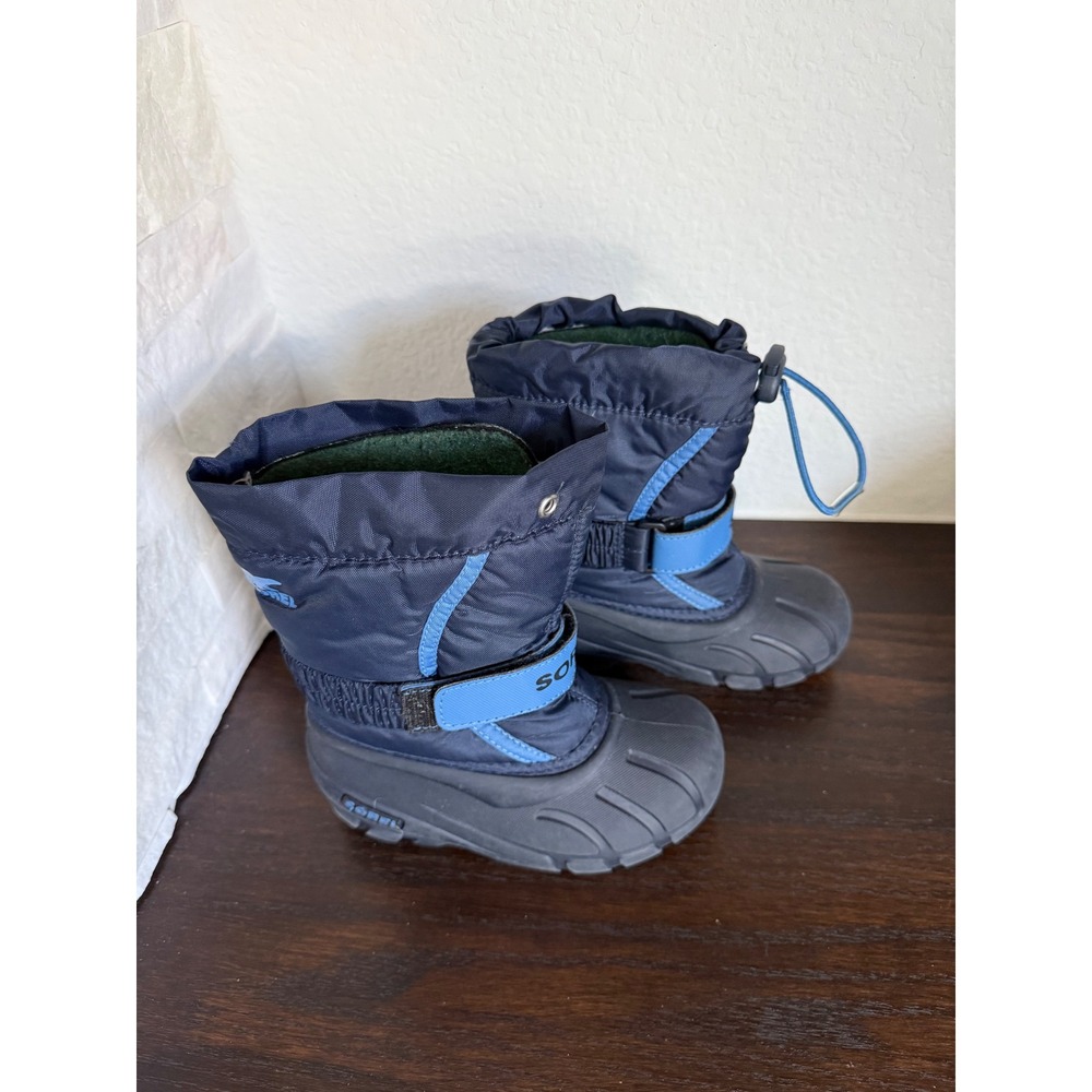 Sorel Flurry Navy Blue Kids Snow Boots Size 10